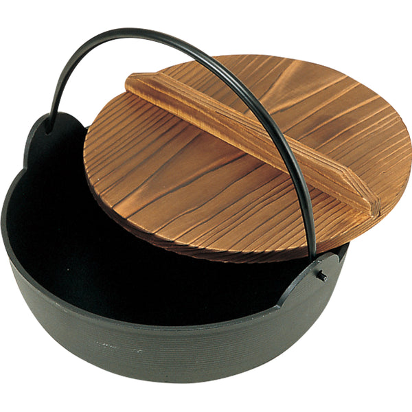 A-15五進ｱﾙﾐ田舎鍋(ｼﾘｺﾝﾌｯ素加工)24cm