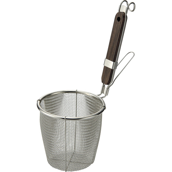 MT18-8ﾛｰｽﾞ柄うどんてぼ底平/針金ﾌｯｸ