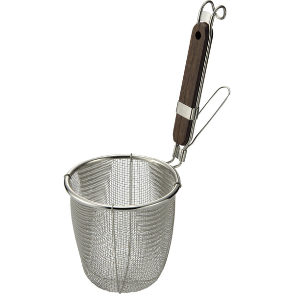 MT18-8ﾛｰｽﾞ柄うどんてぼ(丸底) 針金ﾌｯｸ