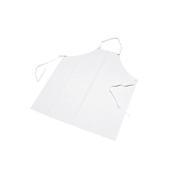 ゴム製胸付エプロン白Ｍ