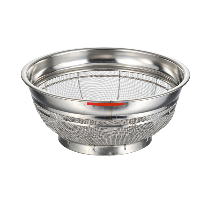 BK18-8浅型ｻﾞﾙ ｶﾗｰﾊﾞｰ付 37.5㎝ ﾚｯﾄﾞ