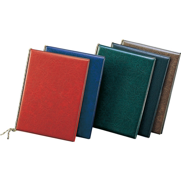 え)LB-401レザータッチﾒﾆｭｰ大ﾀﾞｰｸﾌﾞﾙｰ