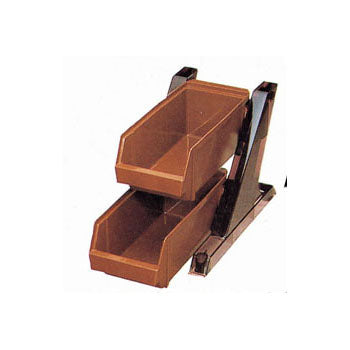 BKオーガナイザー 2段1列ﾌﾞﾗｳﾝ O-2-1-B