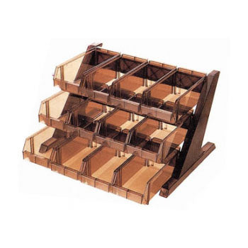 BKオーガナイザー 3段4列ﾌﾞﾗｳﾝ O-3-4-B