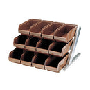 MTDXオーガナイザー３段４列ブラウン