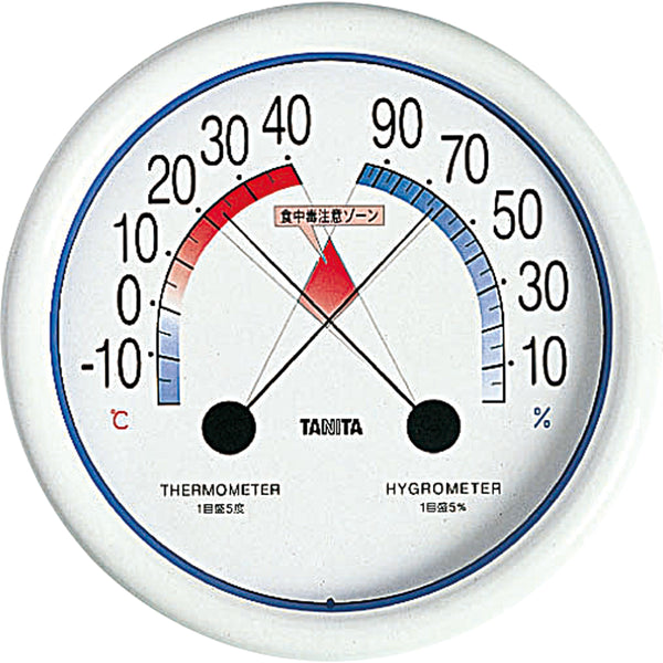 ※ﾀﾆﾀ№5488食中毒注意ｿﾞｰﾝ付温湿度計