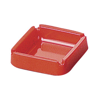 千羽鶴A-270カラー灰皿(角)赤 溝付
