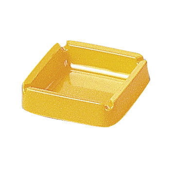 千羽鶴A-270カラー灰皿(角)黄 溝付