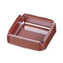 千羽鶴A-270カラー灰皿(角)茶 溝付