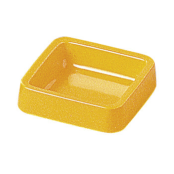 千羽鶴A-271カラー灰皿(正角)黄 溝無