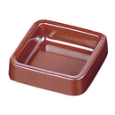 千羽鶴A-271カラー灰皿(正角)茶 溝無