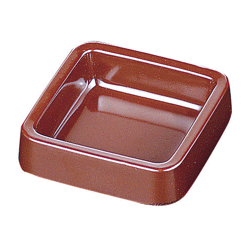 千羽鶴A-271カラー灰皿(正角)茶 溝無