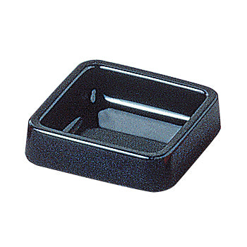 千羽鶴A-271カラー灰皿(正角)黒 溝無