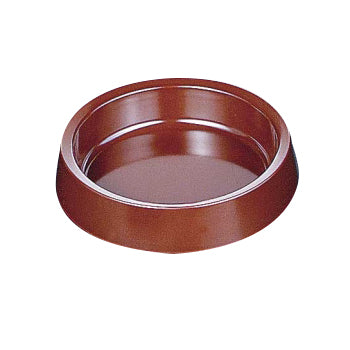 千羽鶴A-273カラー灰皿(丸)茶 溝無