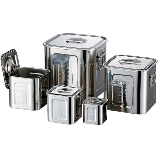 AG18-8目盛付角ｷｯﾁﾝﾎﾟｯﾄ 13.5cm