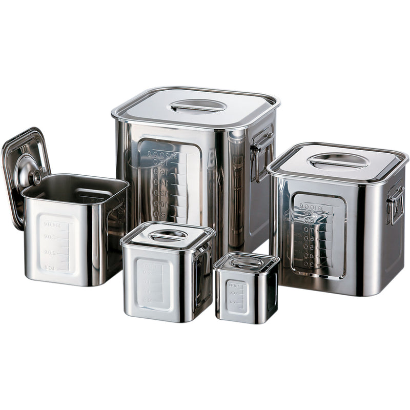 AG18-8目盛付角ｷｯﾁﾝﾎﾟｯﾄ 18cm