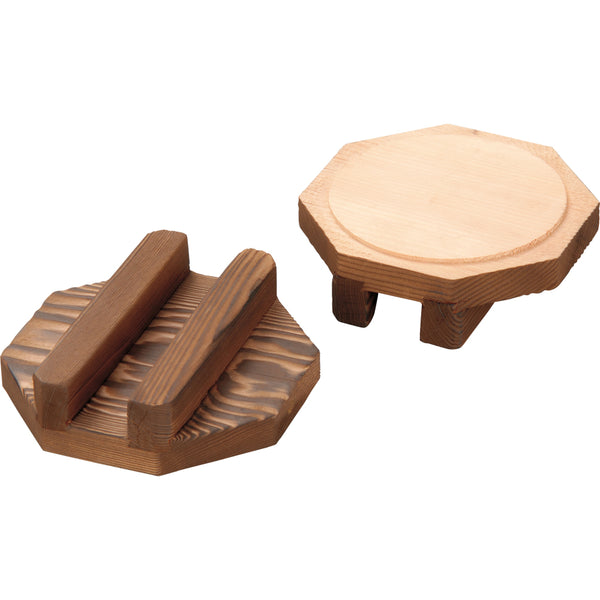 G2214焼杉釜蓋(段付)*裏焼き無M40-153