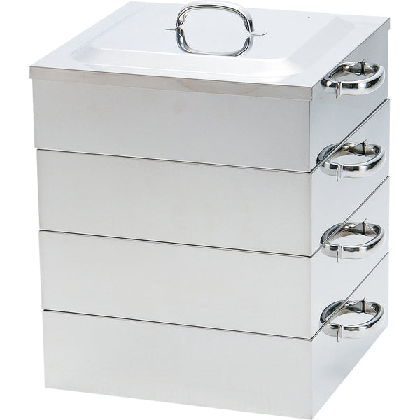 PE電磁調理器対応角蒸器３段４２cm