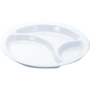 千羽鶴№５６丸ランチ皿新型３ツ切(白)