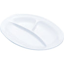 千羽鶴№５３小判ランチ皿３ﾂ切小(白)