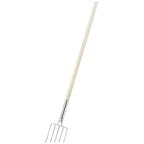 MT18-8給食用フォークA型木柄5本爪№5中止予定