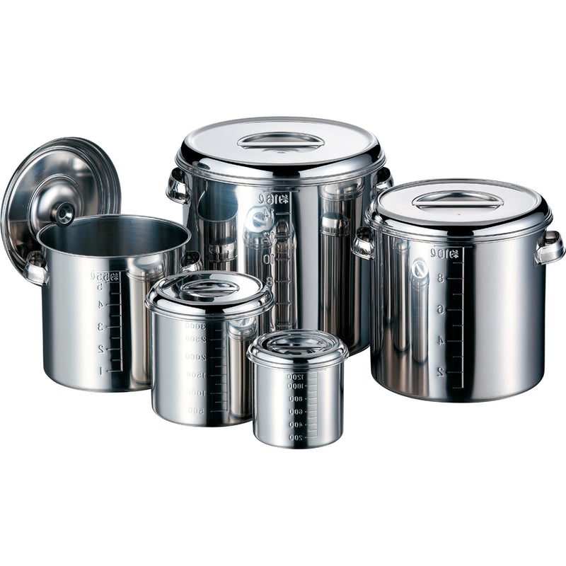 AG18-8目盛付深型ｷｯﾁﾝﾎﾟｯﾄ 10cm(手無)