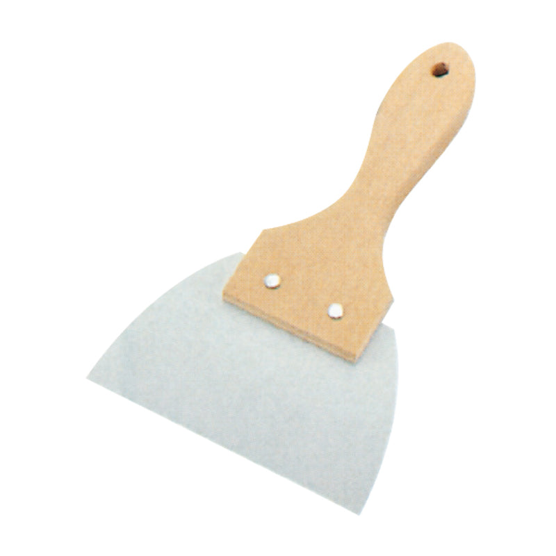 Ｓ印№448木柄三角ゴムヘラ(白)大