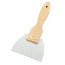 Ｓ印№449木柄三角ゴムヘラ(白)小