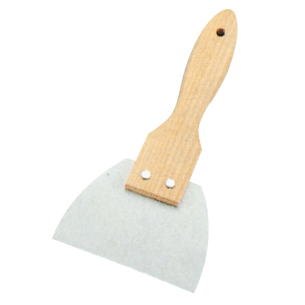 Ｓ印№449木柄三角ゴムヘラ(白)小