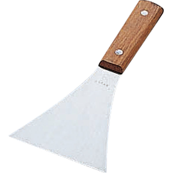 木柄ステン三角ヘラ№３大