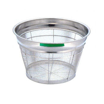 BK18-8深型ｻﾞﾙ荒目ｶﾗｰﾊﾞｰ付37.5㎝ｸﾞﾘｰﾝ