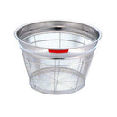 BK18-8深型ｻﾞﾙ荒目ｶﾗｰﾊﾞｰ付30㎝ﾚｯﾄﾞ