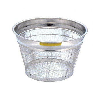 BK18-8深型ｻﾞﾙ荒目ｶﾗｰﾊﾞｰ付37.5㎝ｲｴﾛｰ