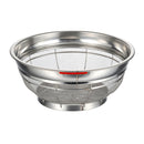 BK18-8浅型ｻﾞﾙ荒目ｶﾗｰﾊﾞｰ付35㎝ﾚｯﾄﾞ