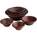 32021天然木サラダボールこげ茶１４cm