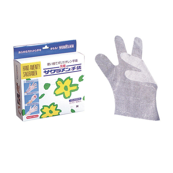 ｻｸﾗﾒﾝ ﾎﾟﾘｴﾁﾚﾝｴﾝﾎﾞｽ手袋 ﾃﾞﾗｯｸｽ(100枚)白 L