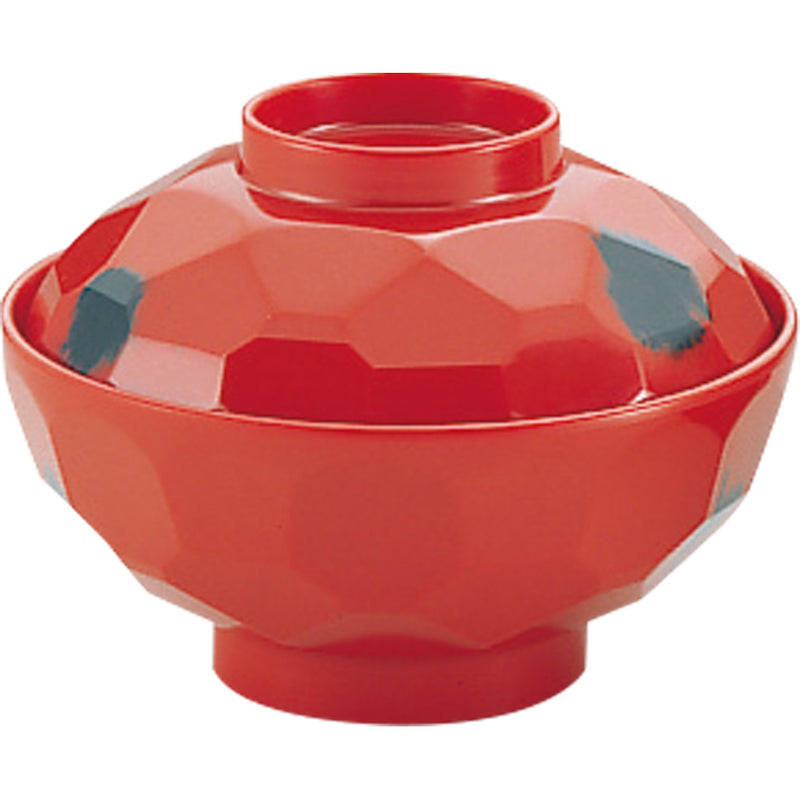 千羽鶴№１０ＢＢ亀甲汁椀（根来）蓋