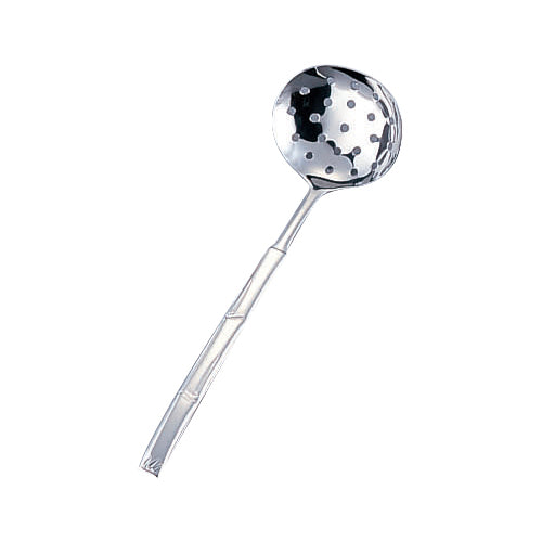 食道楽竹彫穴明お玉中 台紙付