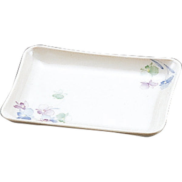 VO-29 メラミン｢すみれ｣ 角皿(大)切立