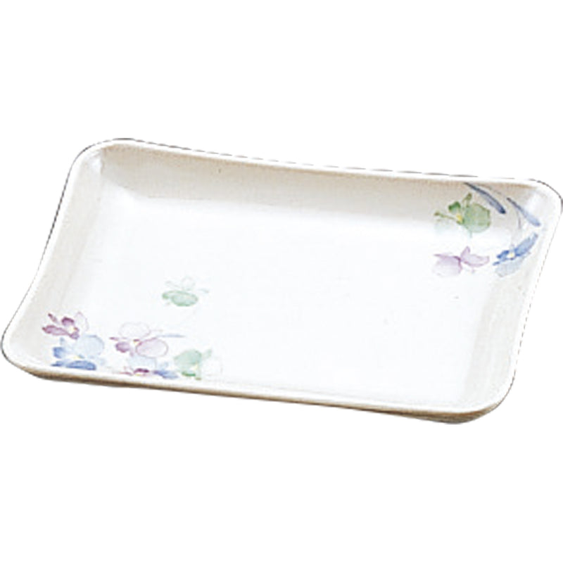 VO-29 メラミン｢すみれ｣ 角皿(大)切立