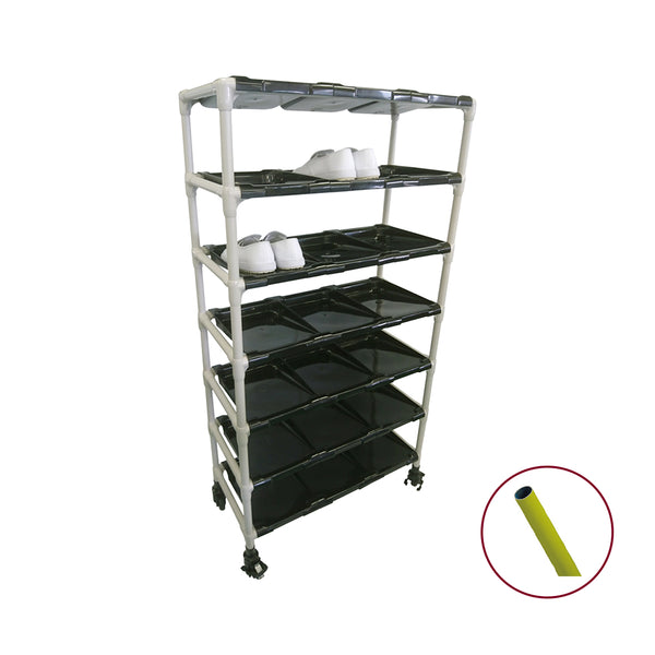 抗菌ｲﾚｸﾀｰ短靴ﾗｯｸｷｬｽﾀｰ3列7段21人用 Y