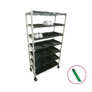 抗菌ｲﾚｸﾀｰ短靴ﾗｯｸｷｬｽﾀｰ3列7段21人用 GN