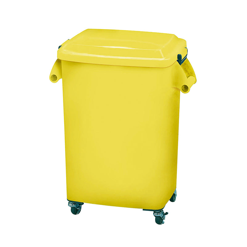 厨房ペール(キャスター付)CK-45ｲｴﾛｰ