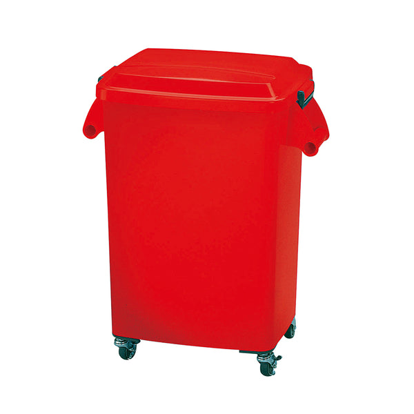 厨房ペール(キャスター付)CK-70ﾚｯﾄﾞ