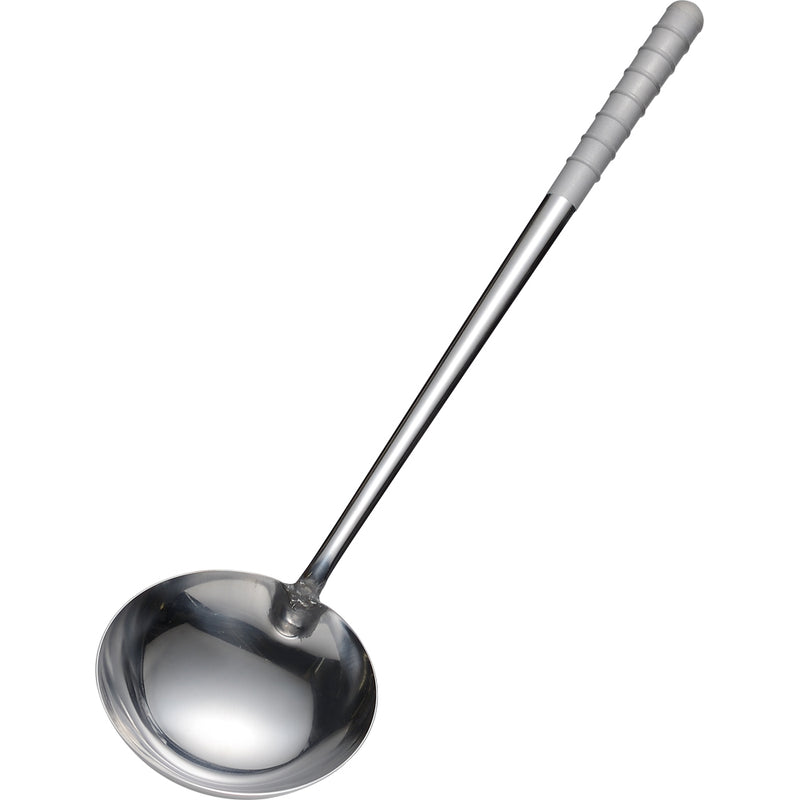 ｵｰﾙｽﾃﾝﾚｽ ﾌﾞﾗｽﾄ加工 中華お玉 大 13cm