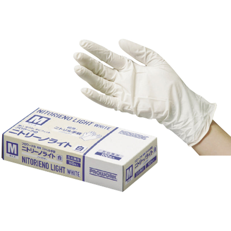 ニトリーノライト手袋　白100枚入Ｍ