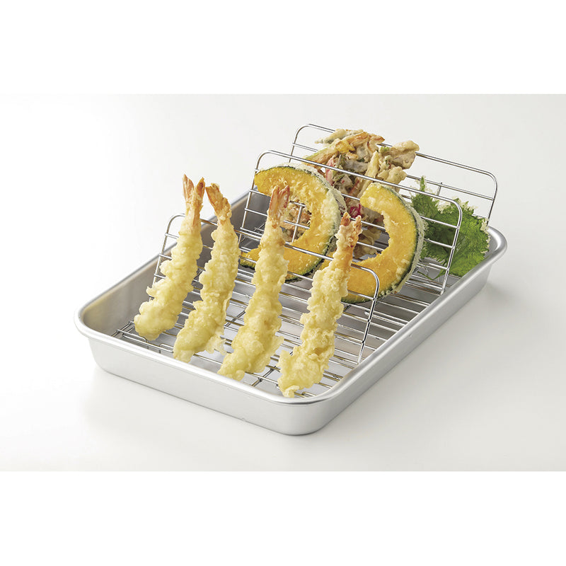 揚げ物名人脱着式アミ付深型天ぷらバットM