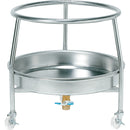 MT丸型ざる置台ﾄﾞﾗｲ用600mm共栓ﾊﾞﾙﾌﾞ付