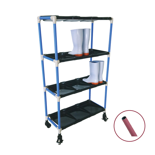 抗菌ｲﾚｸﾀｰ長靴ﾗｯｸｷｬｽﾀｰ3列5段15人用P