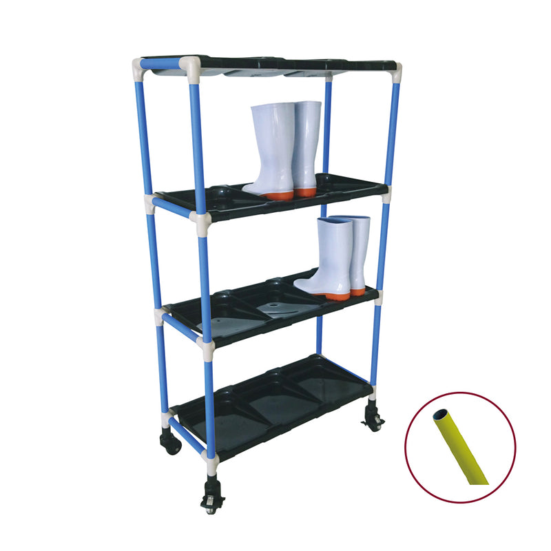 抗菌ｲﾚｸﾀｰ長靴ﾗｯｸｷｬｽﾀｰ5列5段25人用Y